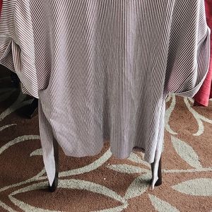 Express stripe top with belt size large